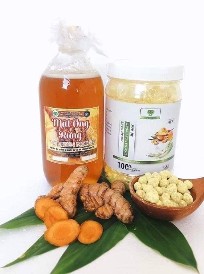 Tinh Bột Nghệ Nguyên Chất MẸ KEN - (Loại viên mật ong rừng 500g)