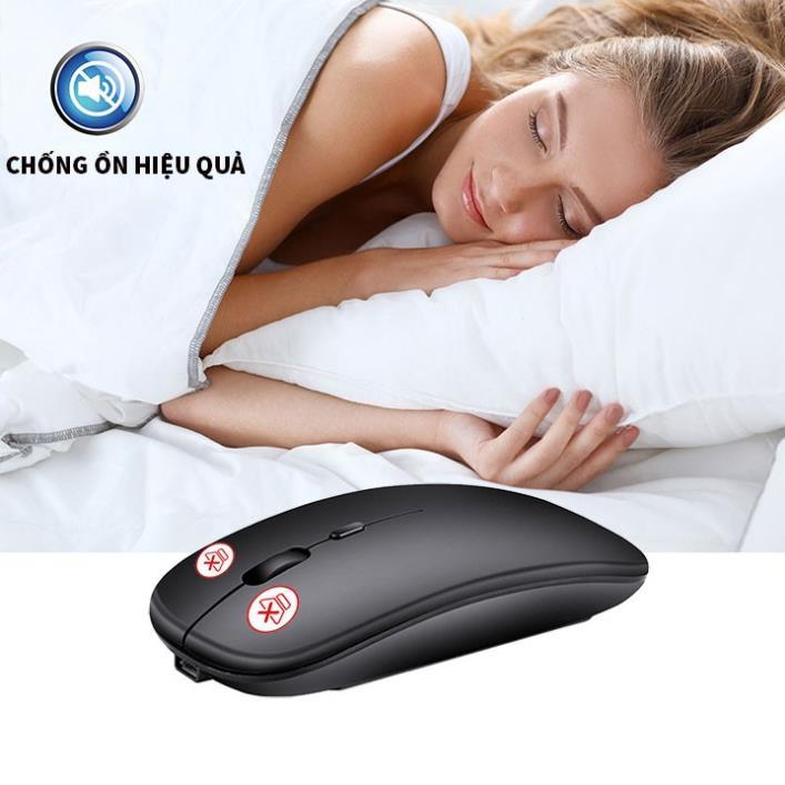 Chuột Bluetooth Không Dây PIX-LINK P90A Wireless USB Tự Sạc Pin Siêu Mỏng, Chống Ồn - Hàng Chính Hãng