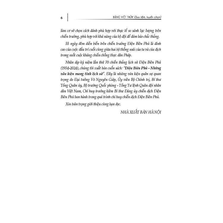 Sách - Điện Biên Phủ Những Văn Kiện Mang Tính Lịch Sử - Đặng Việt Thủy - VIETNAMBOOK