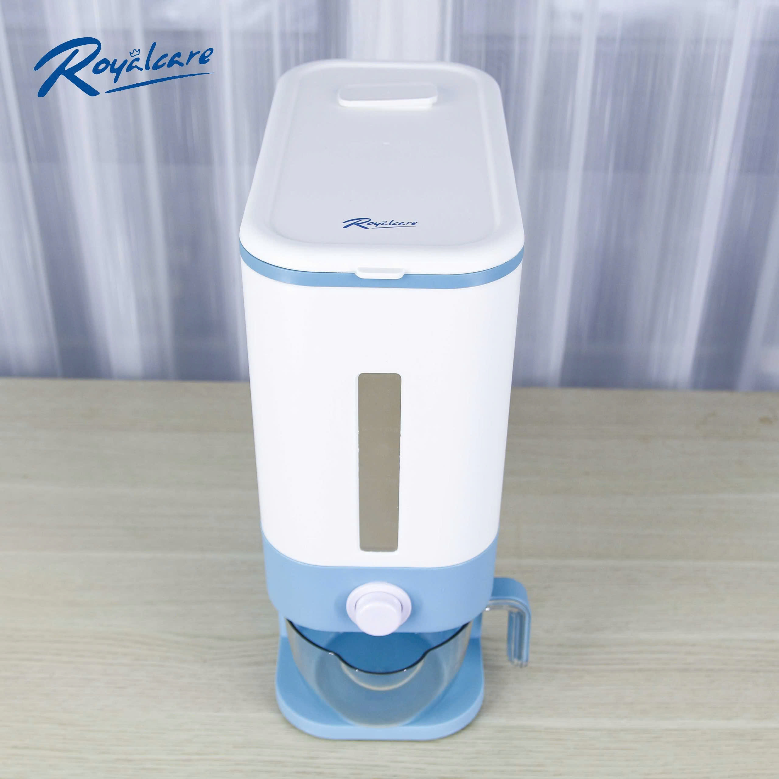 Hộp đựng gạo 12kg, thùng đựng ngũ cốc lớn có nắp đậy, thùng đựng ngũ cốc gia dụng cho nhà bếp, nhiều loại ngũ cốc