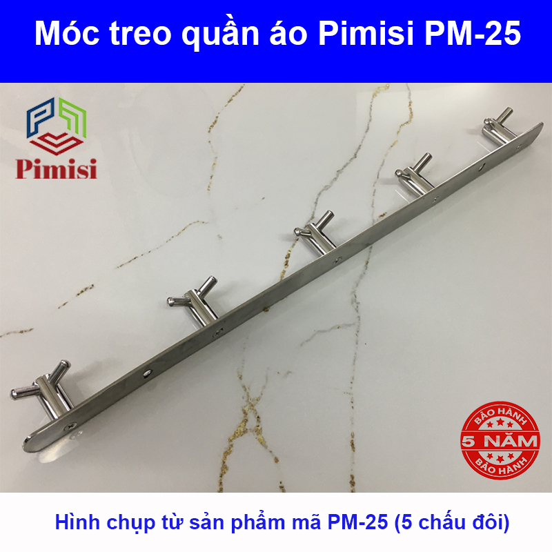 Móc treo quần áo dán tường inox 304 phụ kiện nhà tắm Pimisi - kèm keo dán siêu chắc | Hàng chính hãng