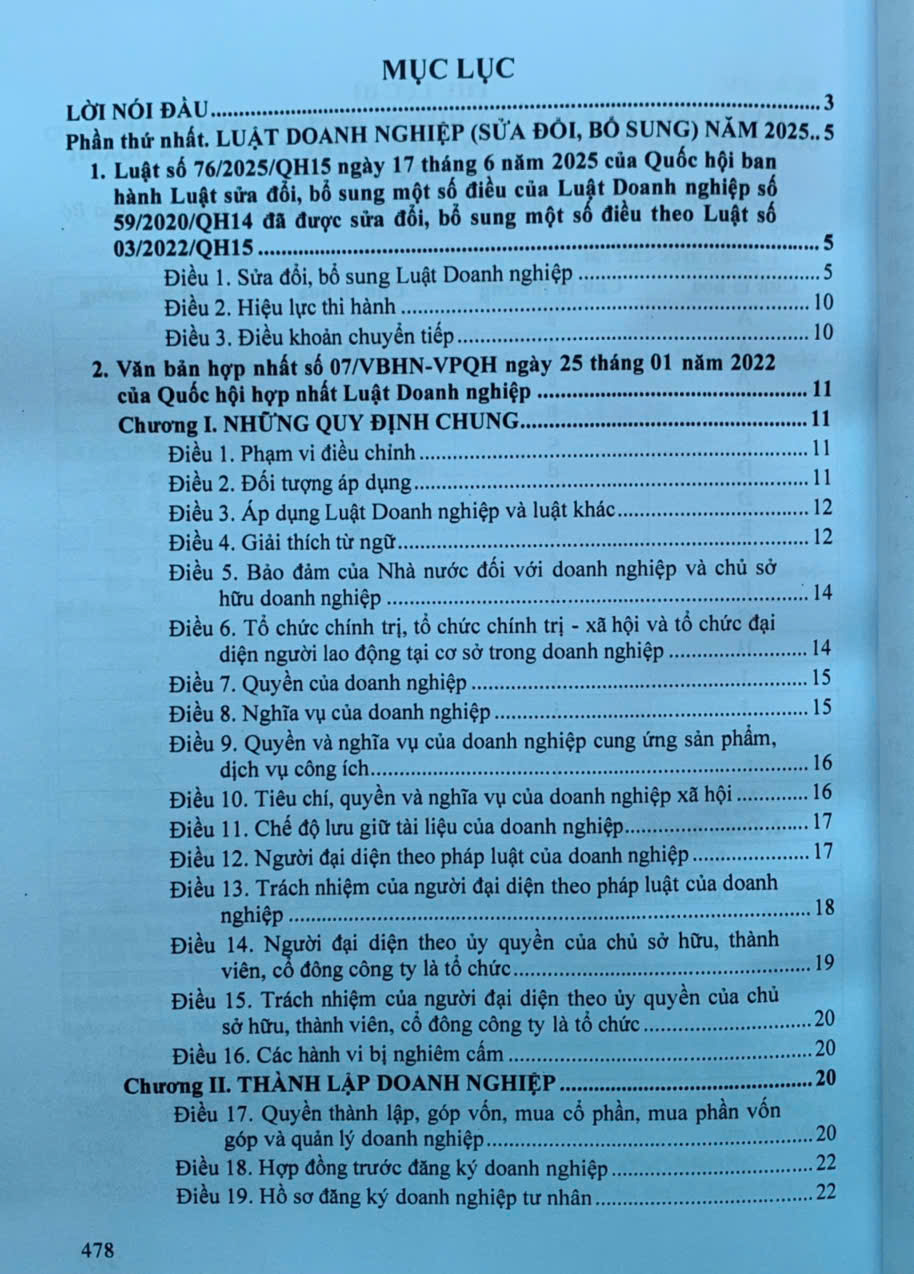 Luật doanh nghiệp (sửa đổi, bổ sung) hệ thống các văn bản quy định, hướng dẫn chi tiết thi hành