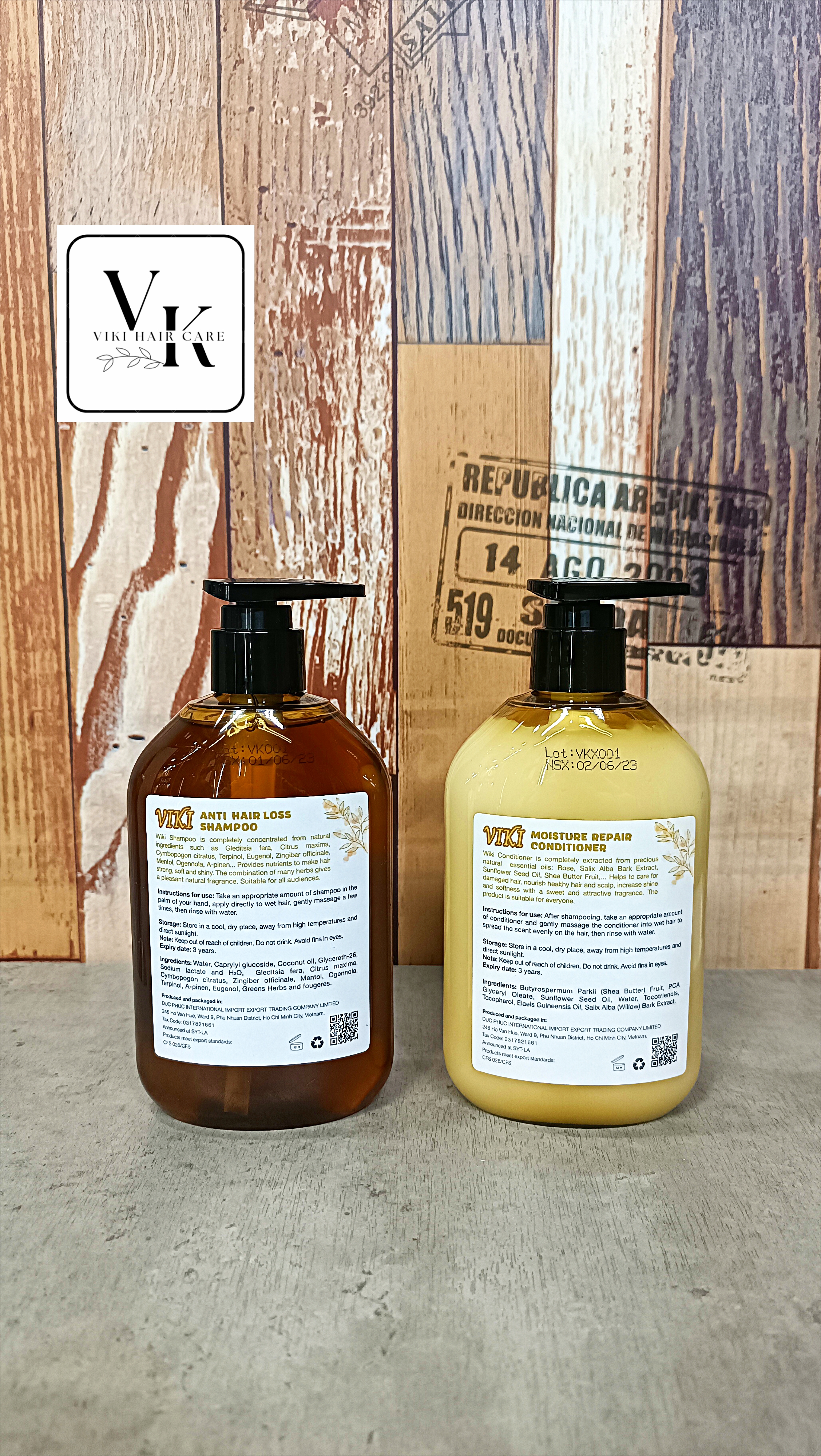 Dầu Gội VIKI Gừng Bồ Kết, Ngăn Rụng Tóc, Kích Mọc Tóc 300ml