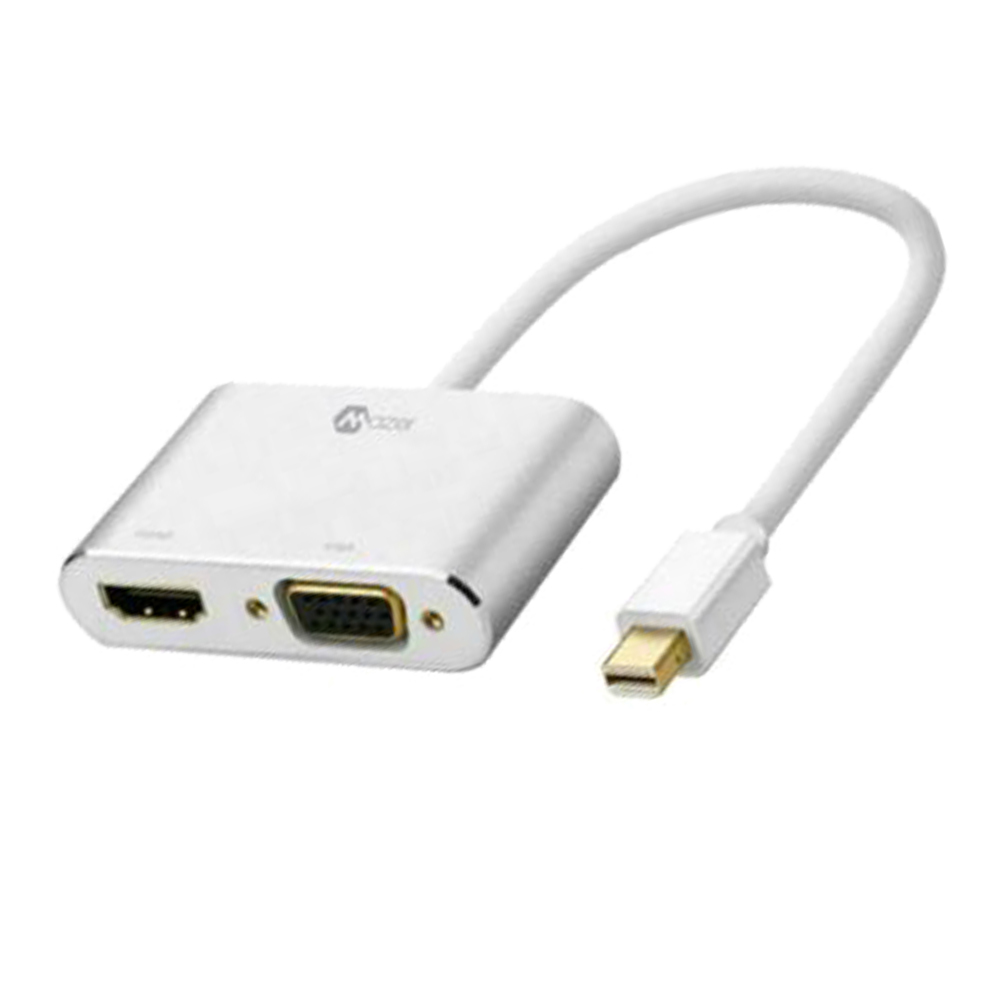 Bộ Chuyển Đổi MAZER ALU Mini DP DUAL Adapter to (HDMI + VGA Adapter) - hàng chính hãng