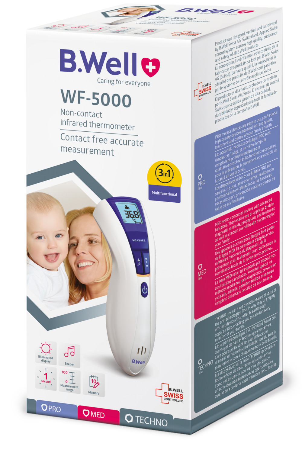 Nhiệt kế hồng ngoại B.Well Swiss WF-5000-Nhập khẩu 100% tại Thụy Sỹ