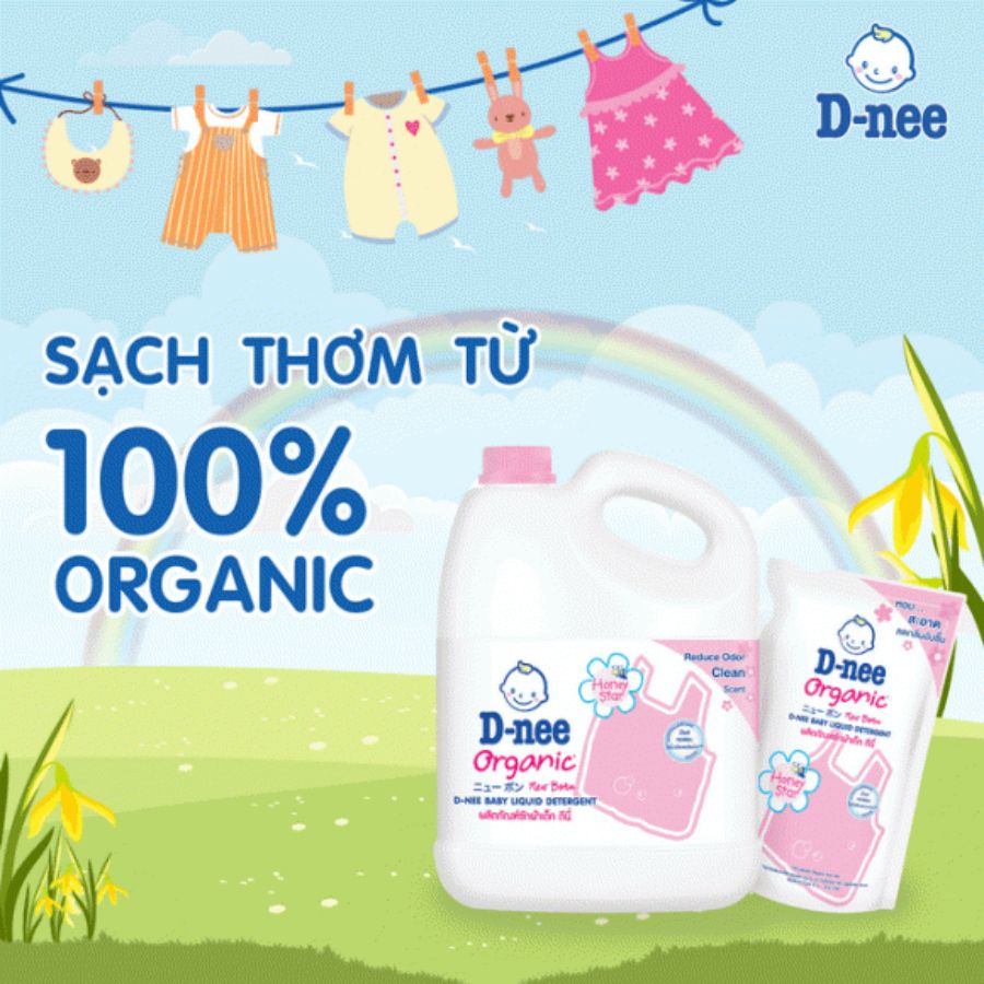 Nước giặt Dnee 3000ml xanh/hồng/trắng - Thái Lan