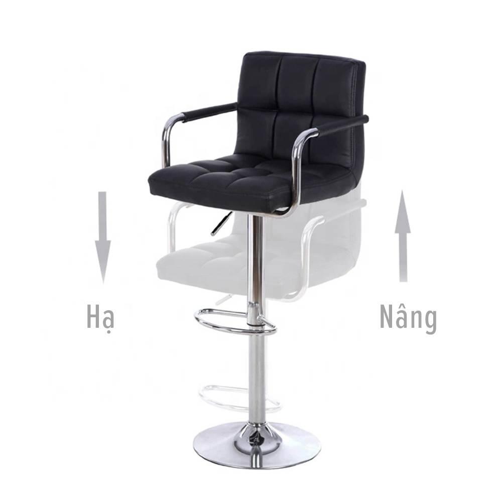 Ghế Bar Mandal Có Tay Chân Thép Mạ IBIE