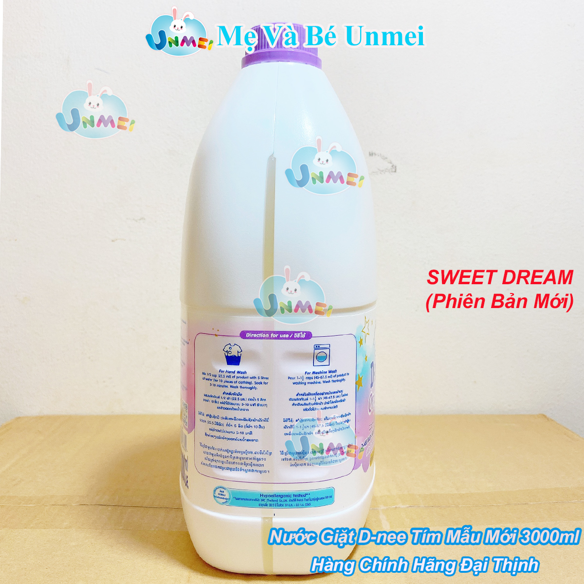 Dung Dịch Giặt Quần Áo Cho Bé Dnee Smile Booster 3L
