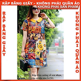 Rập giấy may đầm suông mã 807 (BẢN VẼ)
