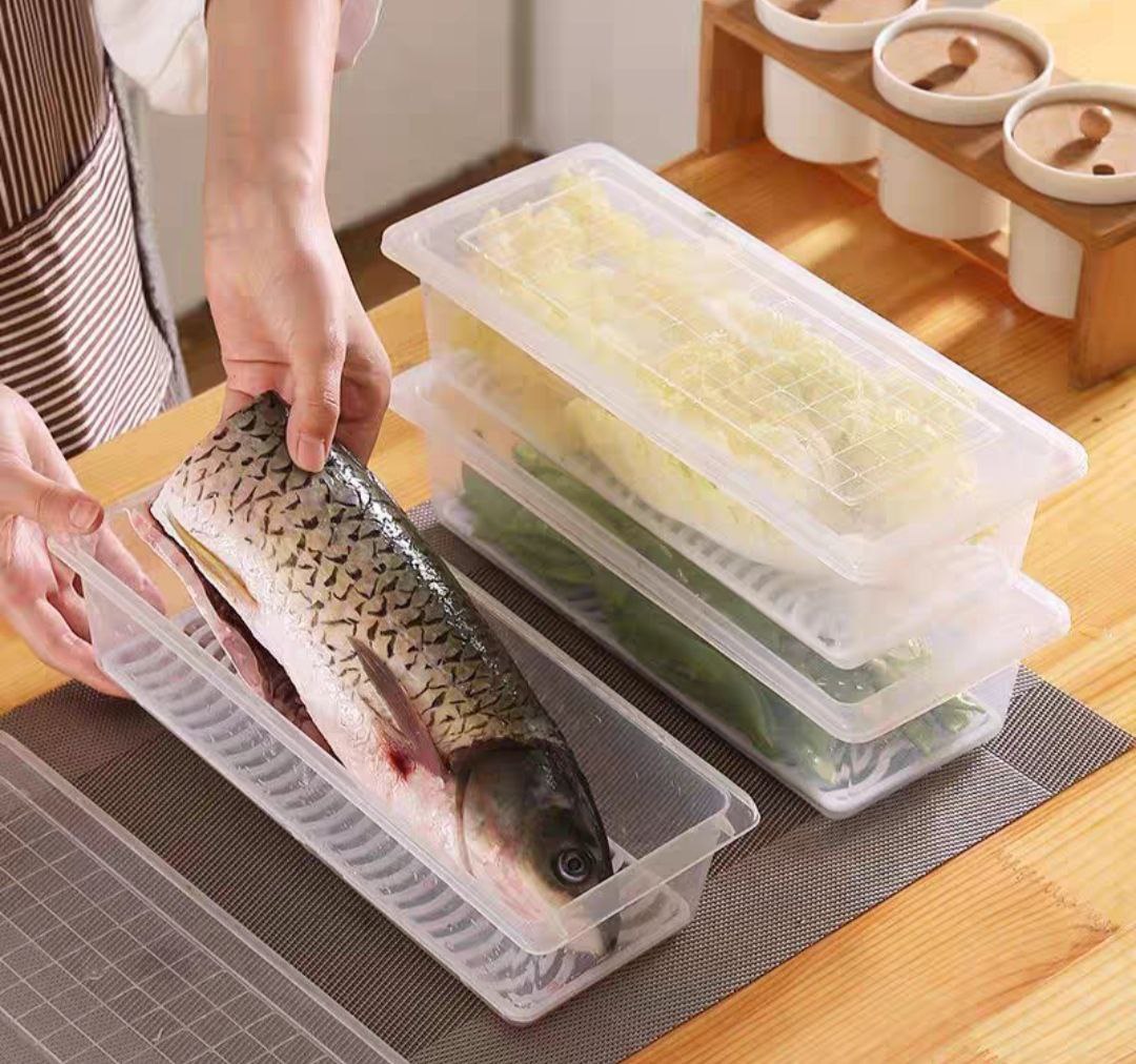 COMBO 3 HỘP ĐỰNG THỰC PHẨM CÓ KHAY LÓT RÁO NƯỚC ĐỂ TỦ LẠNH TRONG SUỐT TIỆN LỢI MH5686
