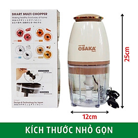 Máy xay đa năng Hàng chính hãng Osaka,  Máy Xay Sinh Tố Cầm Tay Mini công suất 350w dung tích lơn , Lưỡi dao kép , xay thịt, đá, trái cây