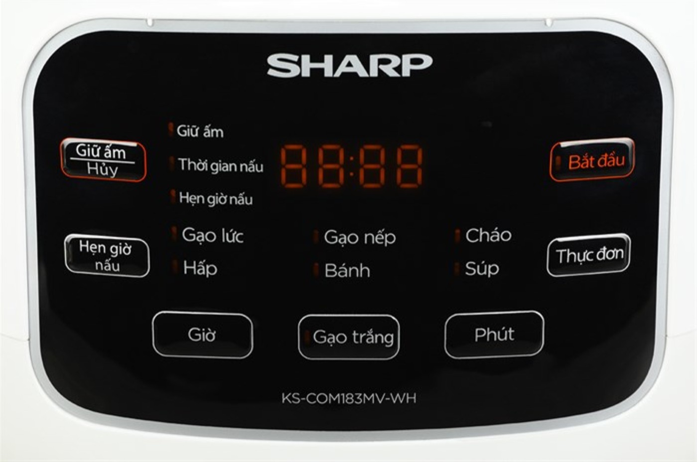 Nồi cơm điện tử Sharp 1.8 lít KS-COM183MV-WH - Hàng chính hãng