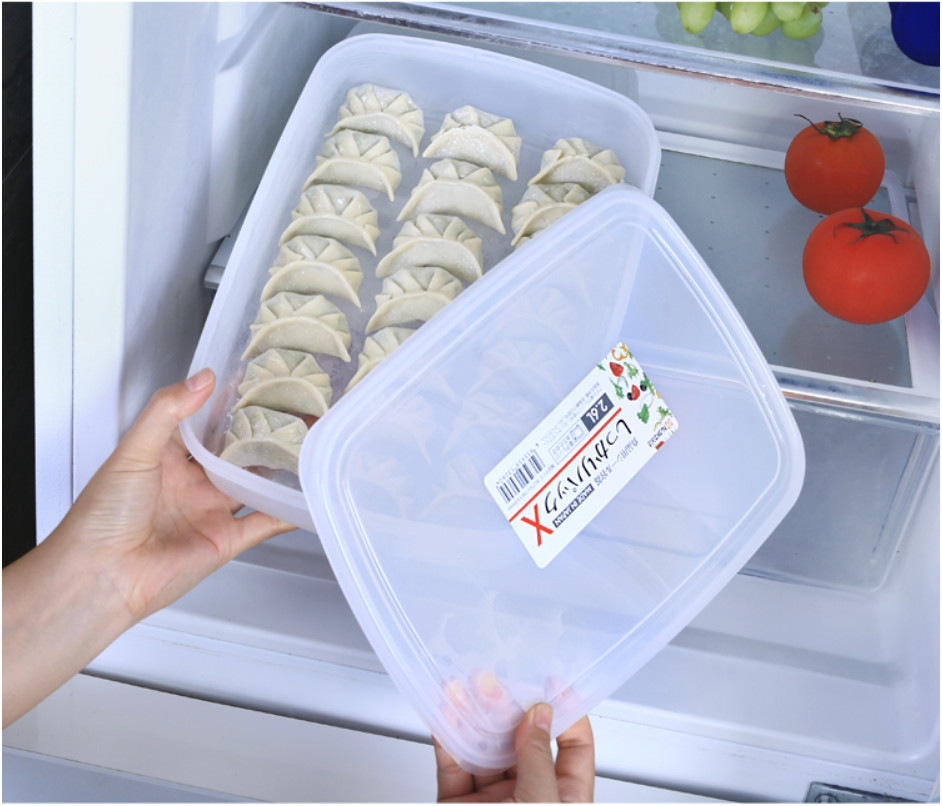 Hộp bảo quản thực phẩm hình chữ nhật dung tích 2.6 L Nakaya - Hàng nội địa Nhật Bản.
