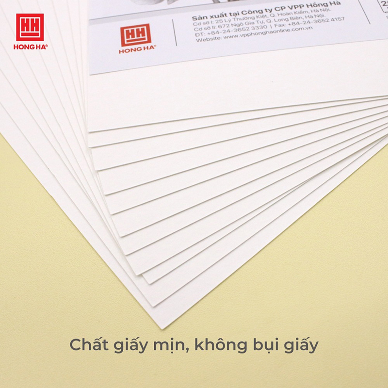 Giấy vẽ Hồng Hà A4 20 tờ định lượng 160gsm độ trắng tự nhiên - 8116