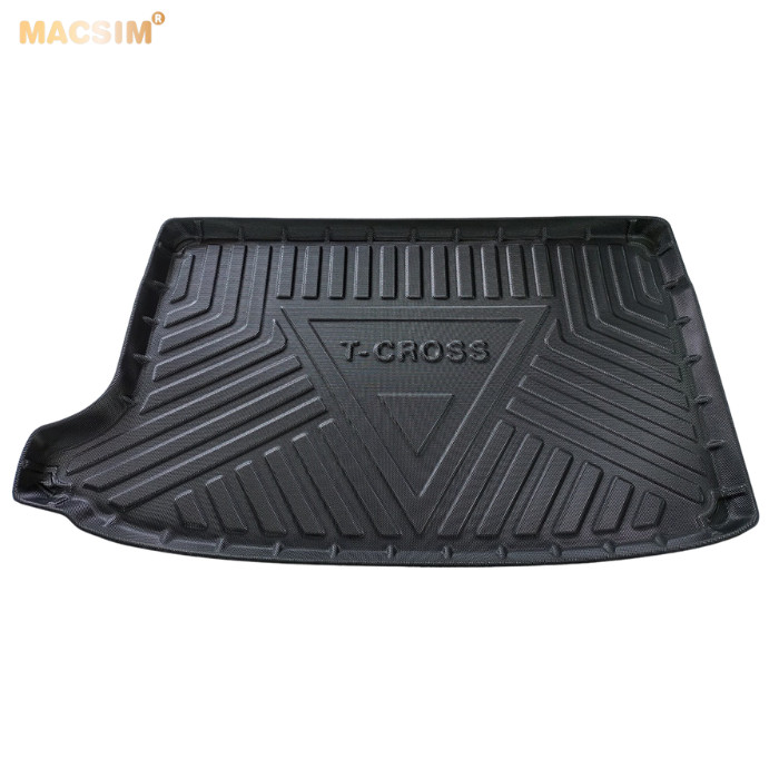 Thảm lót cốp xe ô tô Volkswagen T-Cross (Tcross) qd 2020 - nhãn hiệu Macsim chất liệu TPV cao cấp màu đen