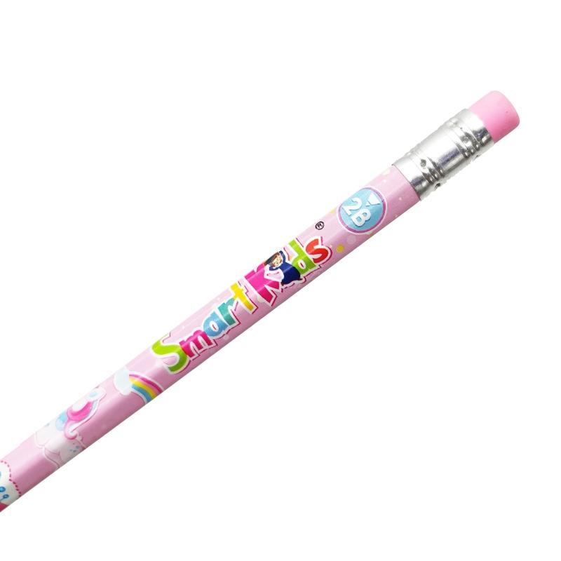 Bút Chì Gỗ Họa Tiết 2B Unicorn - Smart Kids PC11 (Sắc Độ Màu Giao Ngẫu Nhiên)