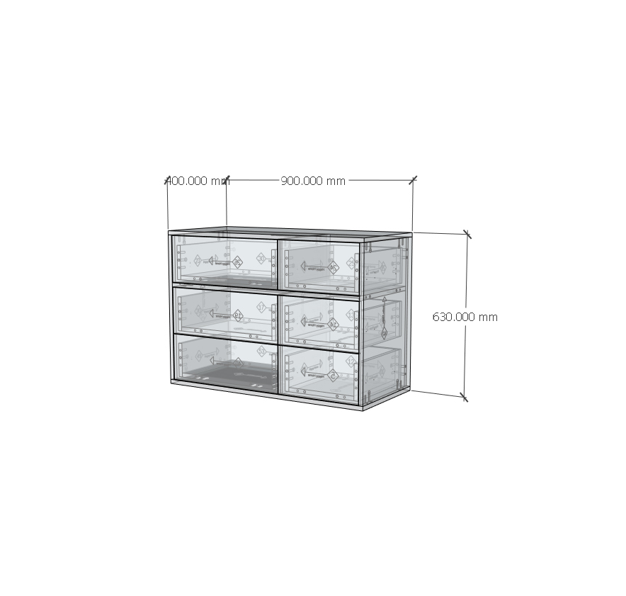HAPPY FURNITURE , ZACY - Tủ lưu trữ 6 ngăn kéo , THK_211 , 90cm x 40cm x 63cm DxRxC, Sản phẩm phổ thông