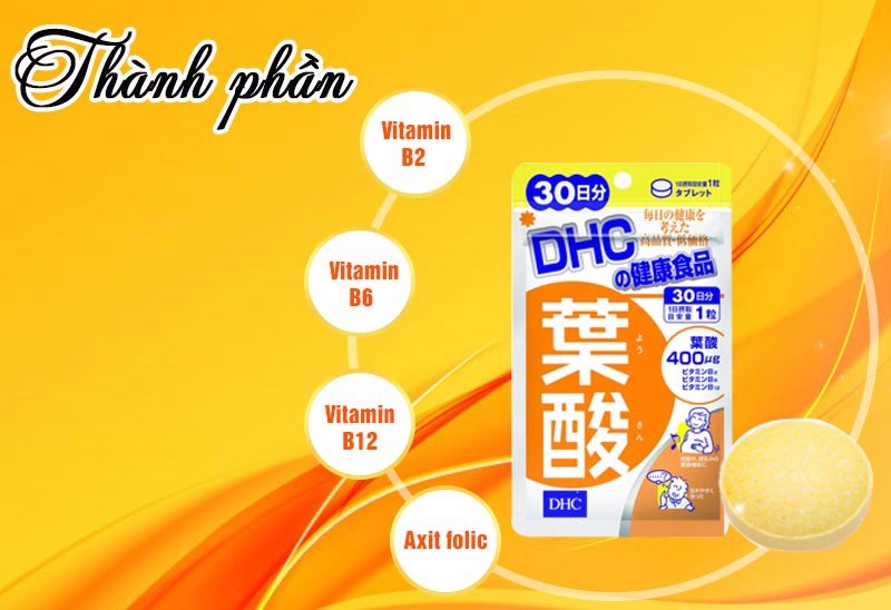 Thực phẩm bảo vệ sức khỏe DHC Folic Acid 30 day (HÀNG CHÍNH HÃNG, CÓ TEM PHỤ )