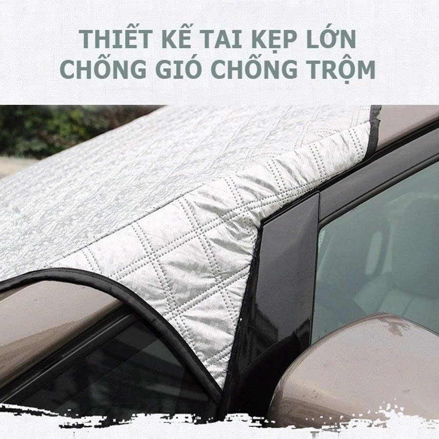Bạt Che Kính Lái Ô Tô 3 Lớp Cao Cấp – Cách Nhiệt, Chắn Tia UV, Giữ Xe Mát Mẻ Xe 4 Chỗ , 7 Chỗ , Kèm Túi Đựng Đẹp