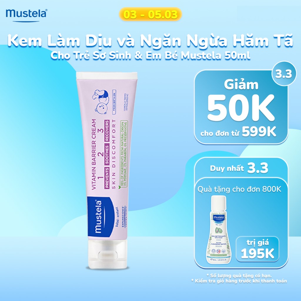 Kem Chống Hăm Tã Cho Trẻ Sơ Sinh Và Em Bé Mustela (50ml)