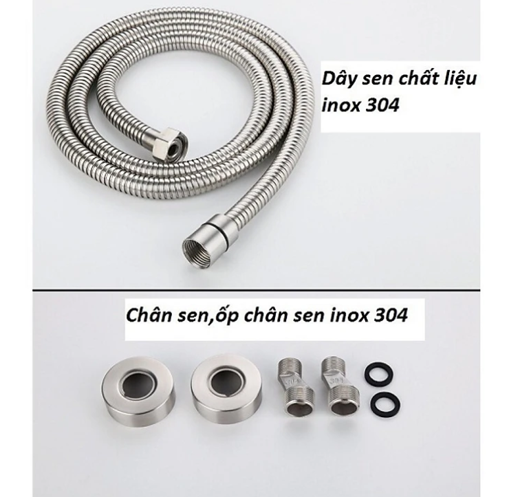 Bộ sen cây tắm KG38 dùng cho nóng lạnh nước mạnh êm, cao cấp dễ sử dụng chất liệu inox304 - Hàng chính hãng