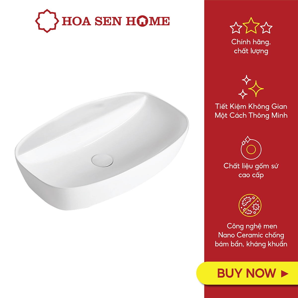 Lavabo TUSLO L007 mang đến vẻ đẹp tinh tế với thiết kế đơn giản nhưng sang trọng. Chất liệu gốm sứ cao cấp cùng công nghệ Nano Ceramic giúp sản phẩm bền bỉ và dễ dàng vệ sinh, là lựa chọn hoàn hảo cho không gian phòng tắm hiện đại.