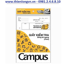 Giấy kiểm tra B5 kẻ ngang 20 tờ đôi + 10 tờ đơn Campus TP-BM70G-30
