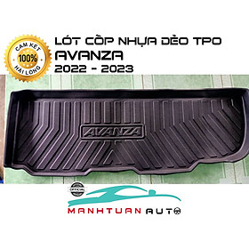 Lót cốp sau xe Toyota AVANZA 2022 2023 chất liệu nhựa dẻo TPO cao cấp không mùi, không thấm nước