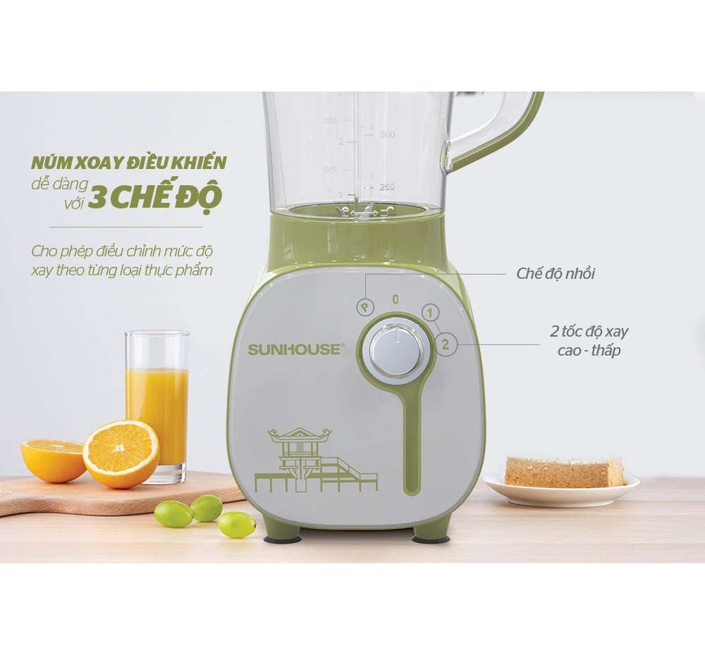 Máy Xay Sinh Tố Đa Năng Sunhouse SHD5312G - Hàng Chính Hãng
