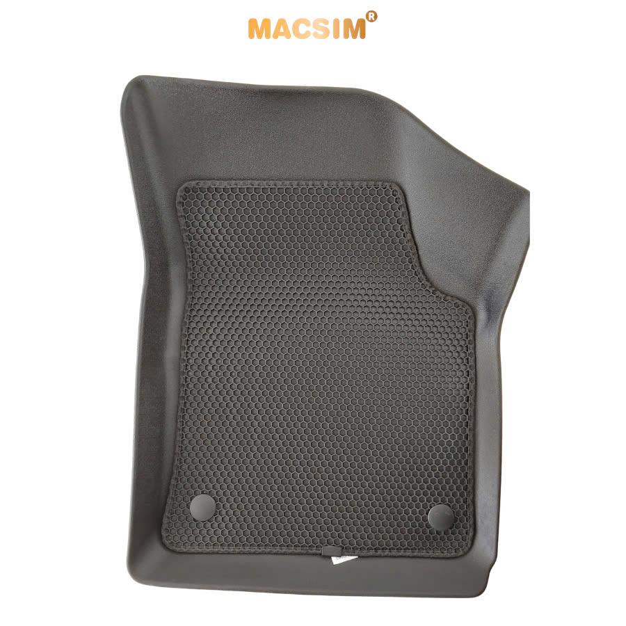 Thảm ô tô sd1 2 lớp dạng lưới lục giác Volkswagen teramont màu đen - bề mặt cao su siêu sạch - Macsim