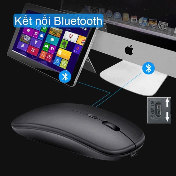 Chuột Bluetooth Không Dây PIX-LINK P90A Wireless USB Tự Sạc Pin Siêu Mỏng, Chống Ồn - Hàng Chính Hãng