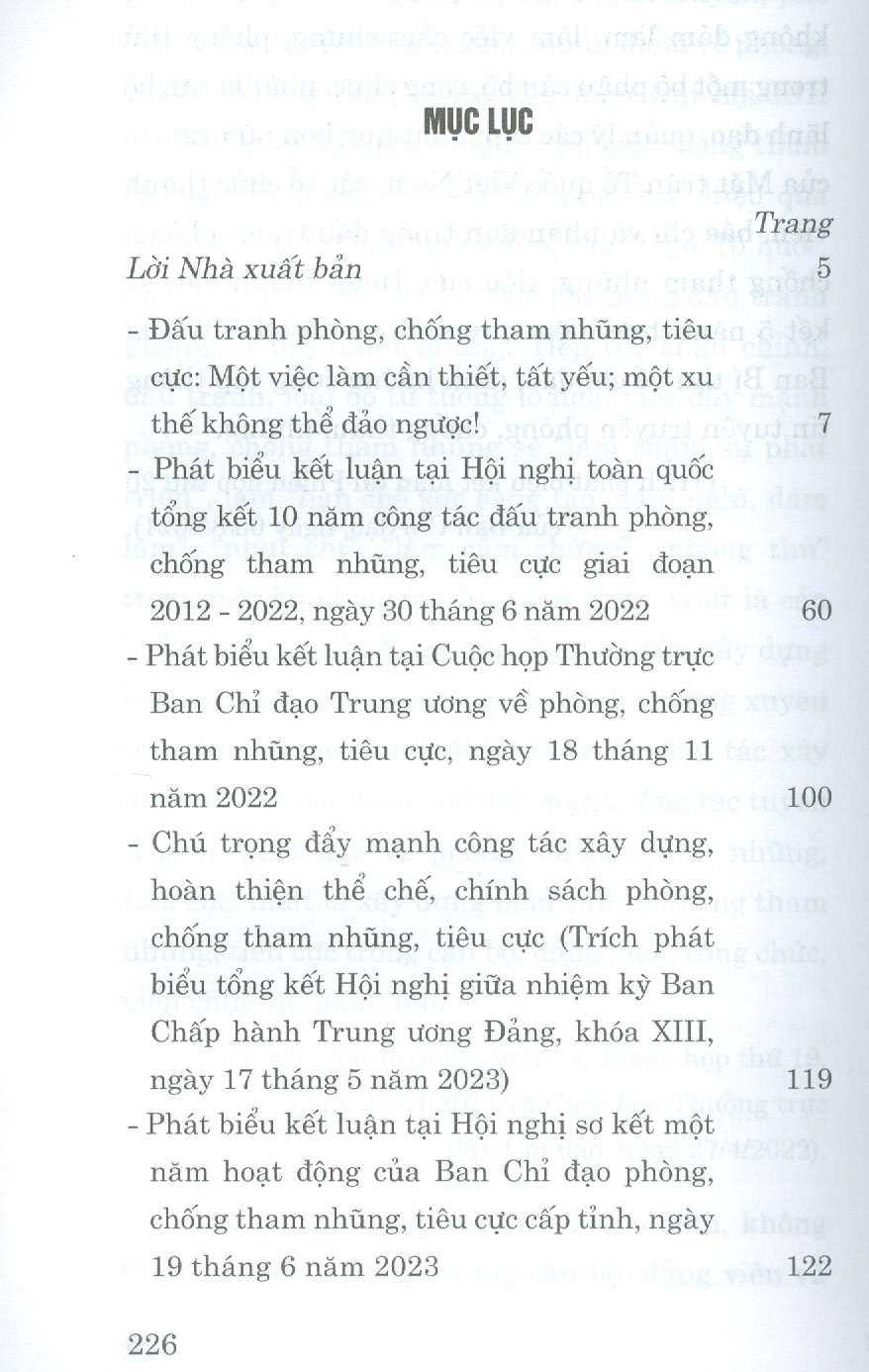 Đấu Tranh Phòng, Chống Tham Nhũng, Tiêu Cực: Một Việc Làm Cần Thiết, Tất Yếu; Một Xu Thế Không Thể Đảo Ngược (Tập 1)