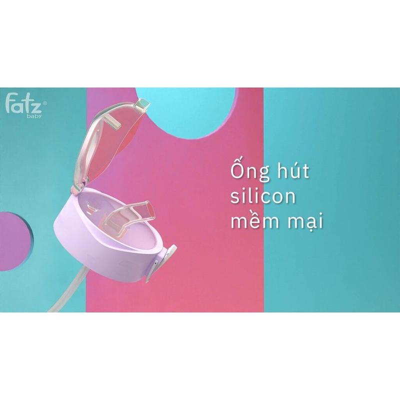 Bình uống nước PPSU bật hút 2 tay cầm với phao 360 độ 250ml Fatzbaby Fatz Sippy 2 - FB0298BT Hàng Chính Hãng