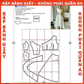 Rập đầm trễ vai cúp ngực mã 1137- giấy A0 (BẢN VẼ)