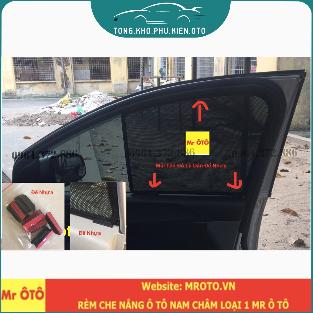 Rèm Che Nắng Xe Civic 2006-2023 - Hàng Loại 1 Mr Ô Tô, vải dày, chống nắng tốt, dễ lắp đặt, vừa khít - Có hít nam châm