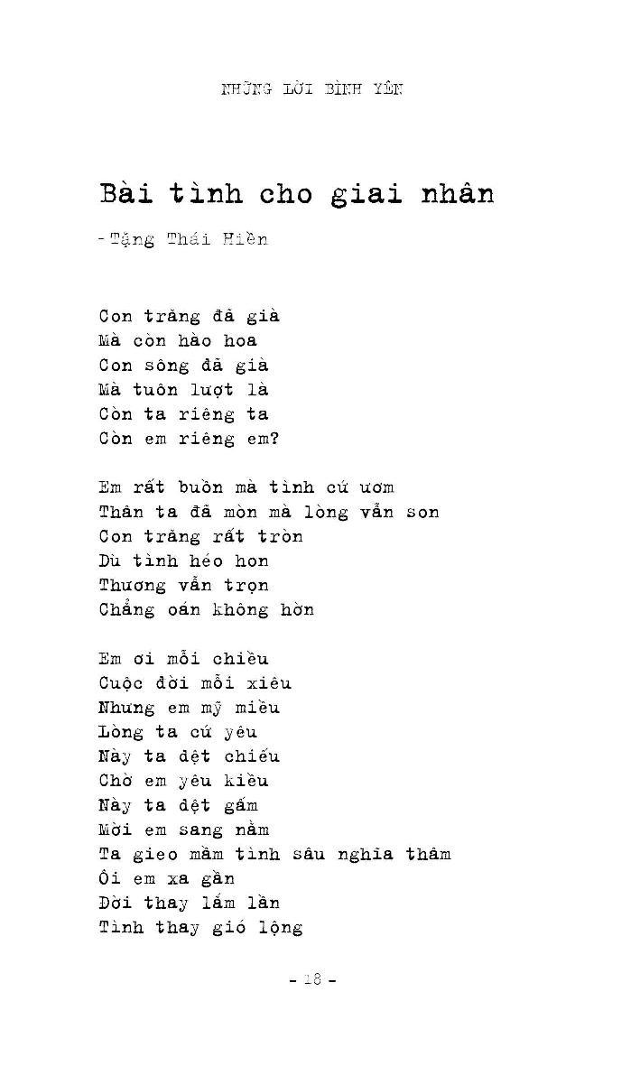 Những Lời Bình Yên