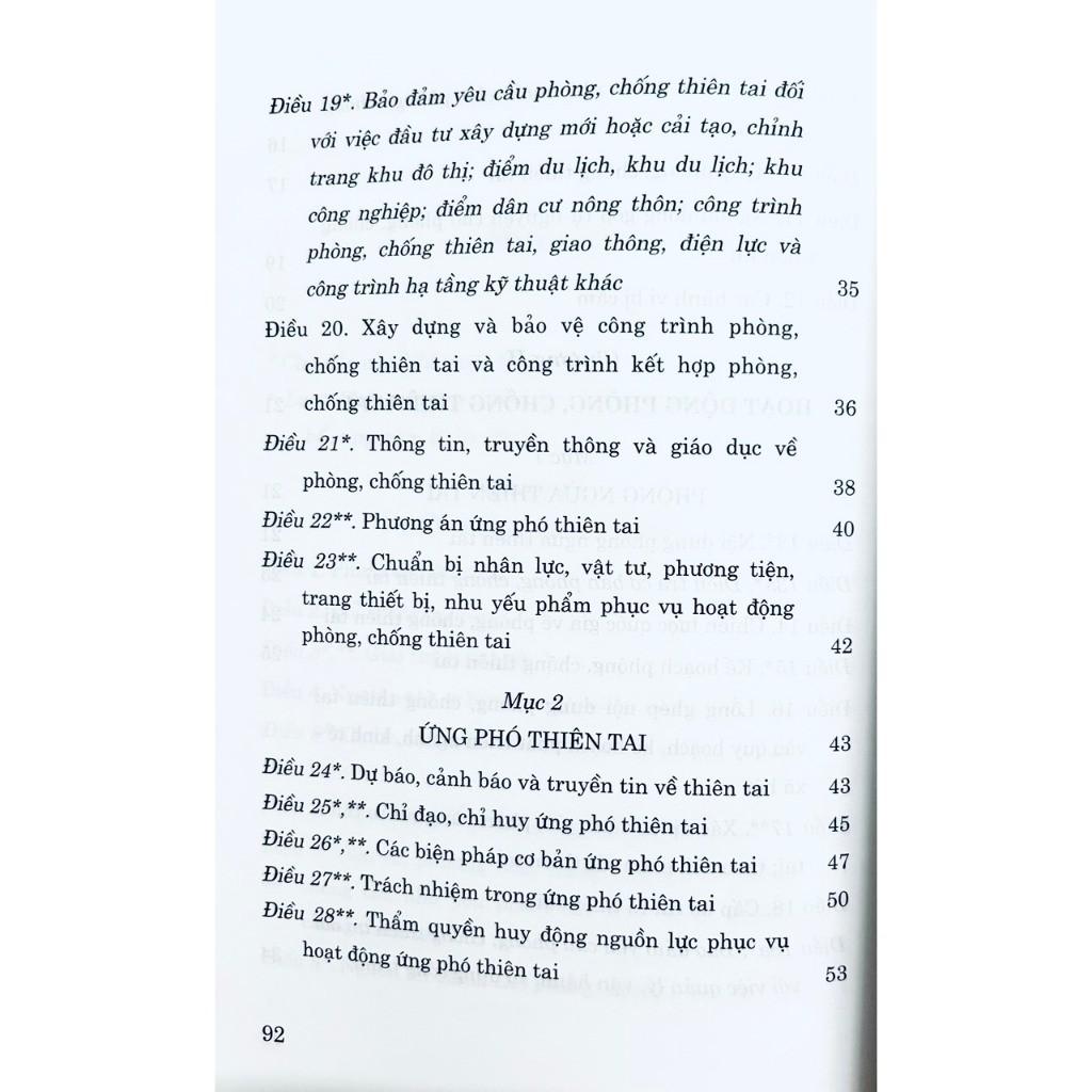 Sách - Luật Phòng, Chống Thiên Tai (Hiện Hành) (Sửa Đổi, Bổ Sung Năm 2020, 2023) - NXB Chính Trị Quốc Gia