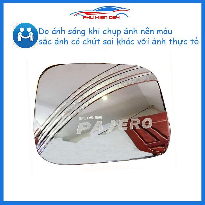 Ốp nắp bình xăng Mitsubishi Pajero Sport mạ crom chống trầy trang trí ô tô