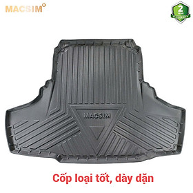 Thảm lót cốp xe ô tô (qd) Lexus GS 2012-2018 chất liệu TPV thương hiệu Macsim màu đen