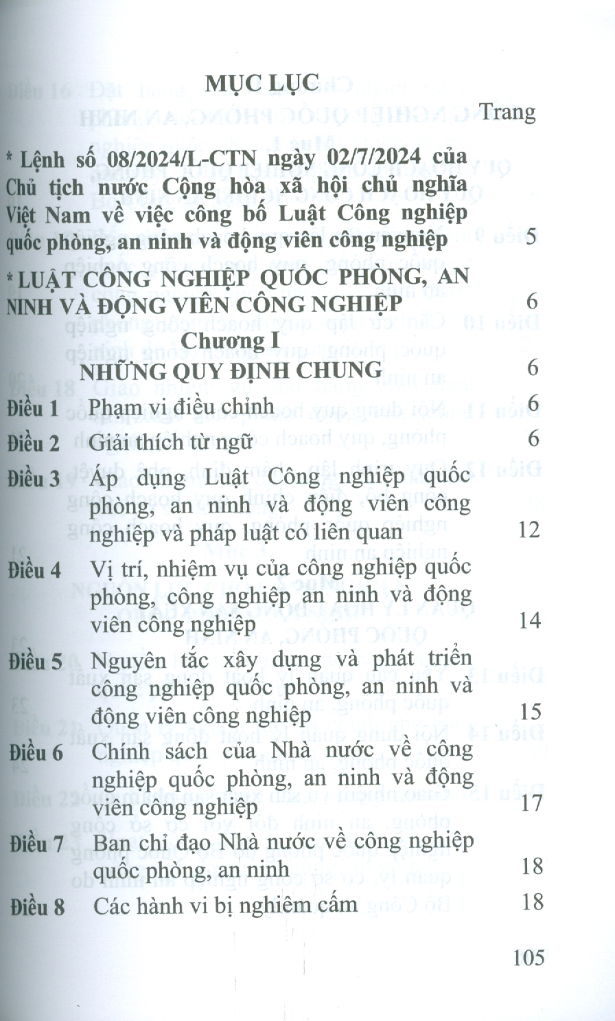 Luật Công Nghiệp Quốc Phòng, An Ninh Và Động Viên Công Nghiệp Năm 2024