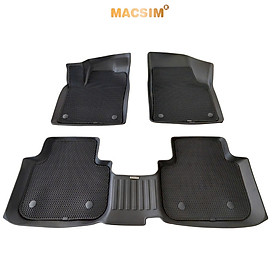 Thảm ô tô sd1 2 lớp dạng lưới lục giác Volkswagen teramont màu đen - bề mặt cao su siêu sạch - Macsim
