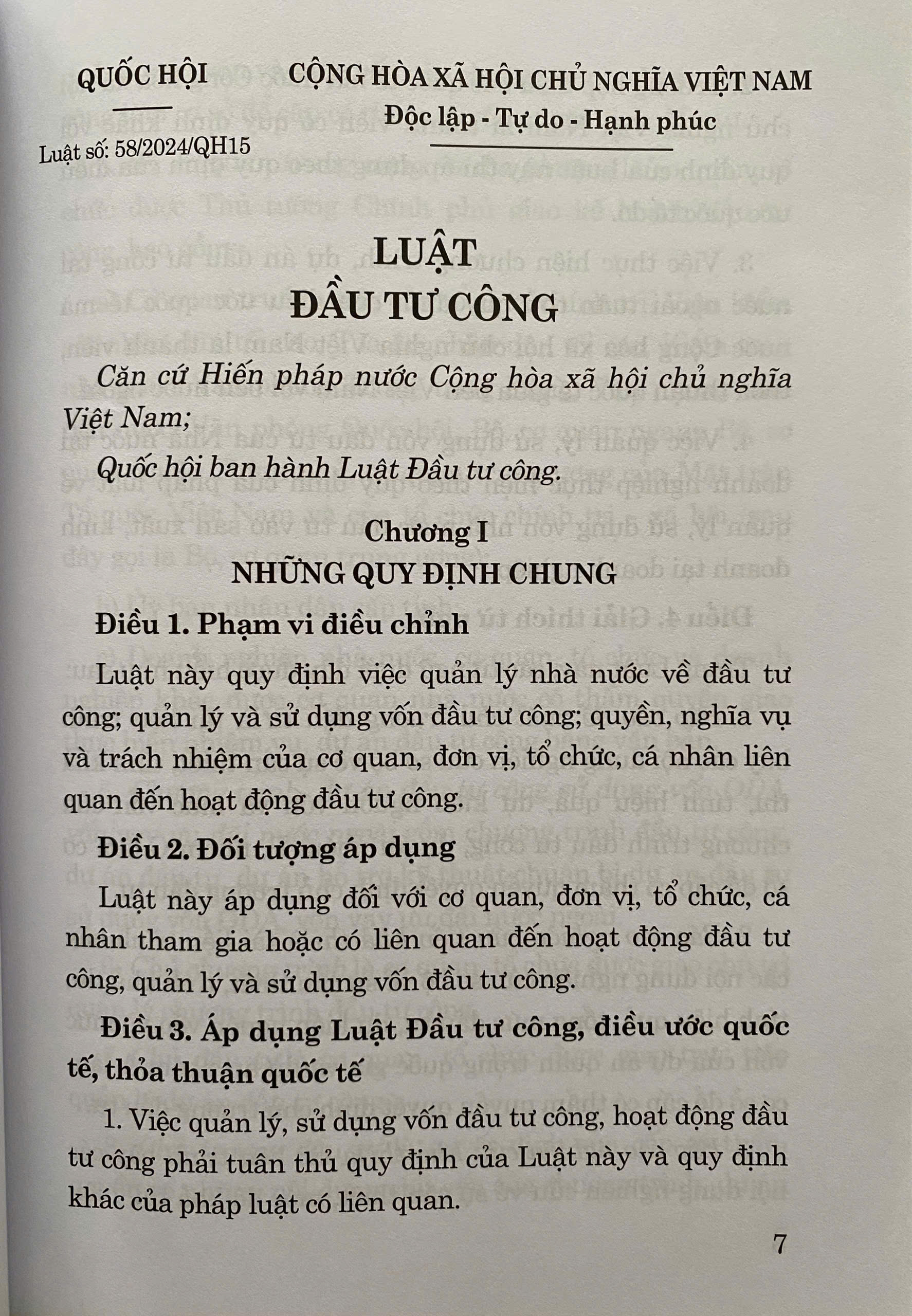 Luật Đầu Tư Công Năm 2024