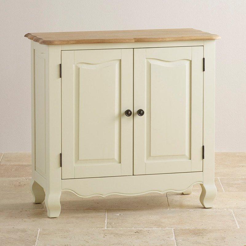 Tủ Chén Thấp Bella Loại Nhỏ Gỗ Sồi Ibie DSCSSBELO - Trắng (90 x 42 cm)