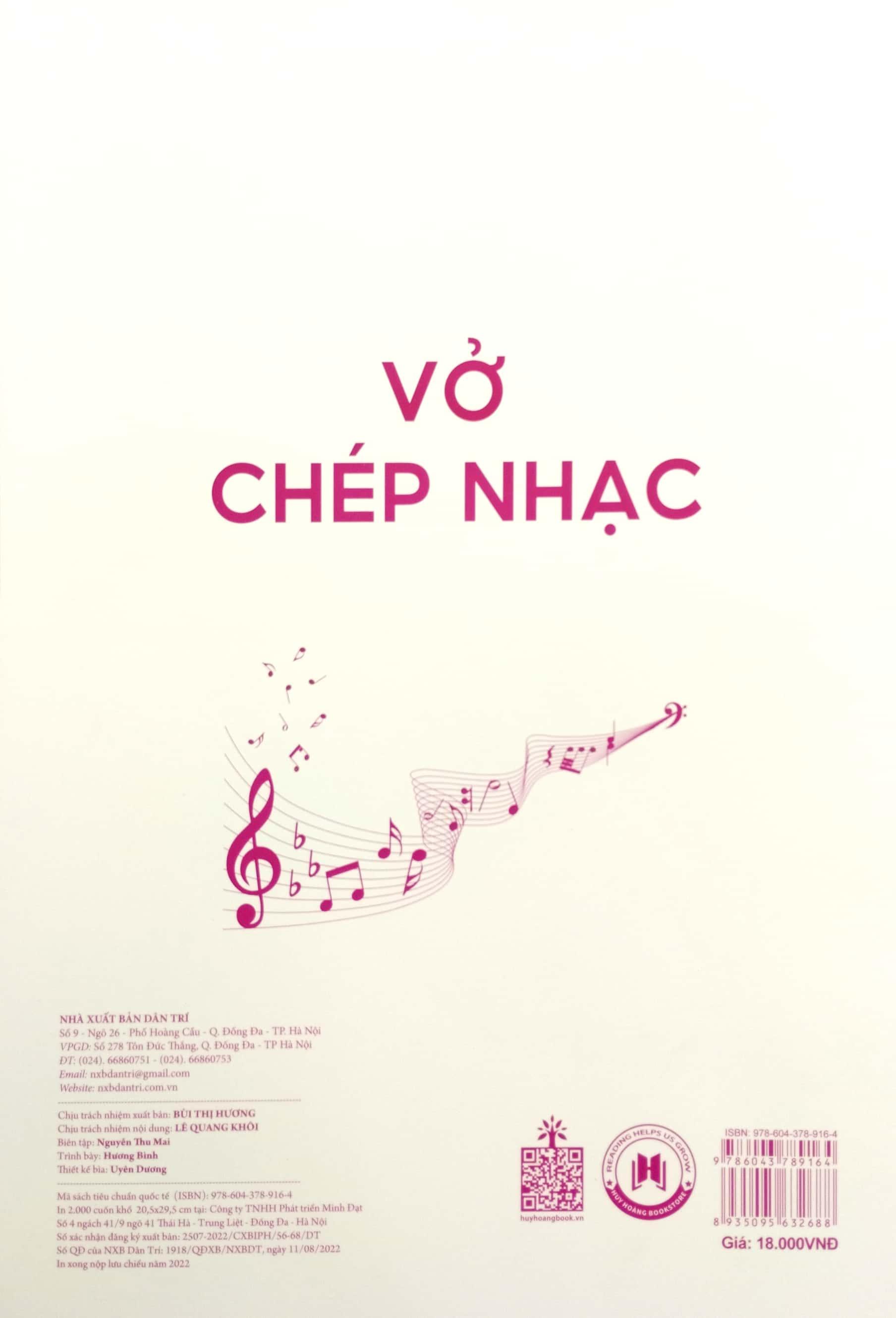 Vở Chép Nhạc 40 Trang