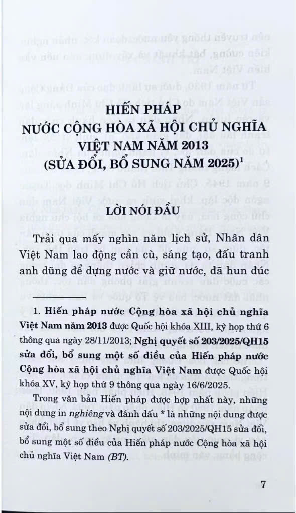 Hiến Pháp Nước Cộng Hoà Xã Hội Chủ Nghĩa Việt Nam Năm 2013 ( Sửa Đổi, Bổ Sung Năm 2025)