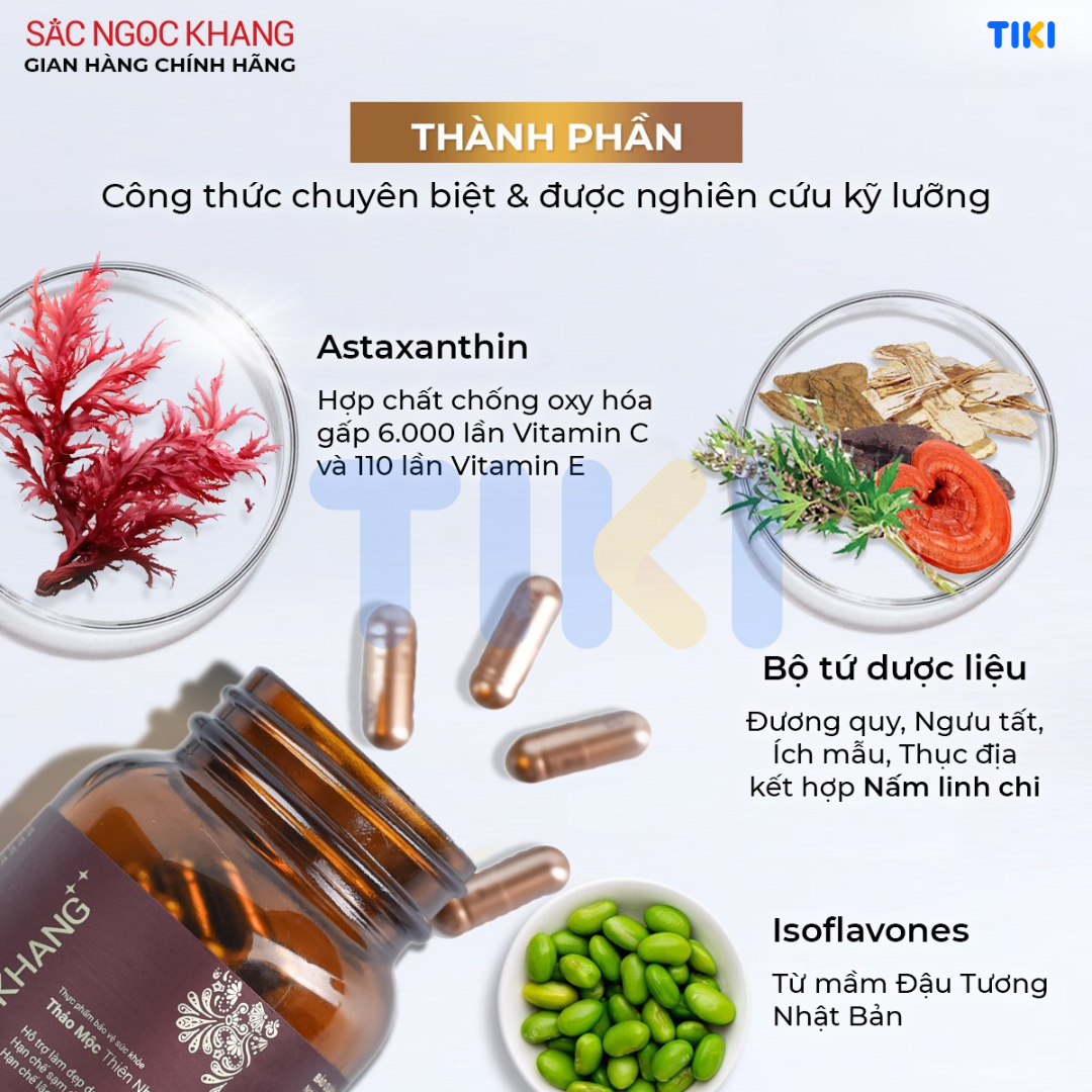 Bộ Trẻ Hóa Da Cao Cấp [Viên Uống Sắc Ngọc Khang ++ 60 Viên & Nước Uống Đẹp Da Collagen Dipeptide Sắc Ngọc Khang 15 Túi