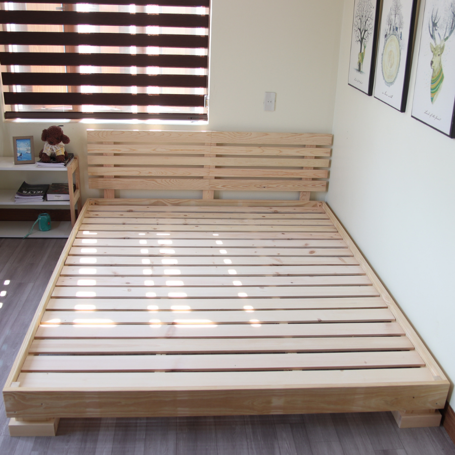 Giường ngủ gỗ CT08 Juno Sofa màu vàng nhạt