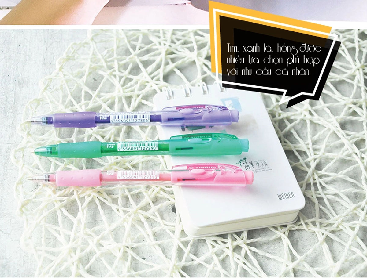 Combo Bút Bi Bấm STABILO Marathon 318F - Bộ 7 bút xanh + Ruột (BP318F-C7R)