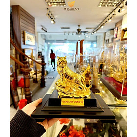 Tượng Hổ Dát Vàng 24K(24x20x16 cm) MT Gold Art- Hàng chính hãng, trang trí nhà cửa, phòng làm việc, quà tặng sếp, đối tác, khách hàng, tân gia, khai trương 
