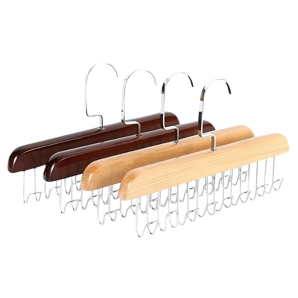 Móc Gỗ Treo Đồ Lót, Khăn, Thắt Lưng, Cà Vạt, Áo 2 Dây Đa Năng Tiện Dụng - Giao màu ngẫu nhiên